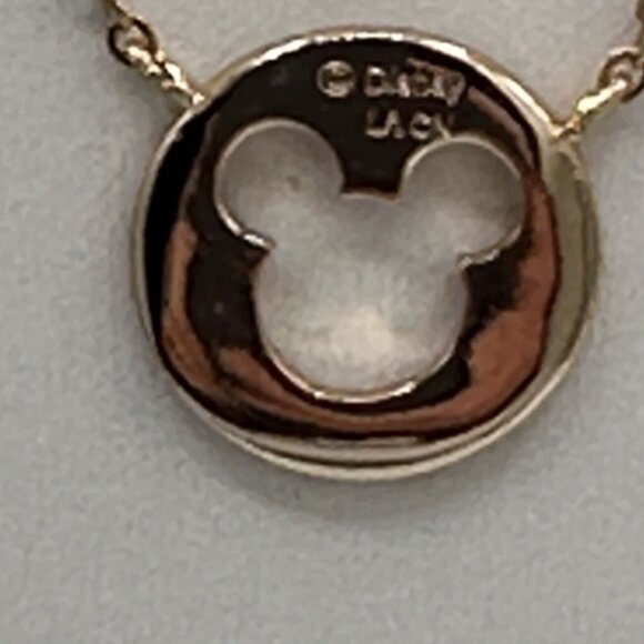 Give away Disney Gold Plated CZ Mouse Head Pendant 16 To 18 Inch Petite - Picture 7 of 10